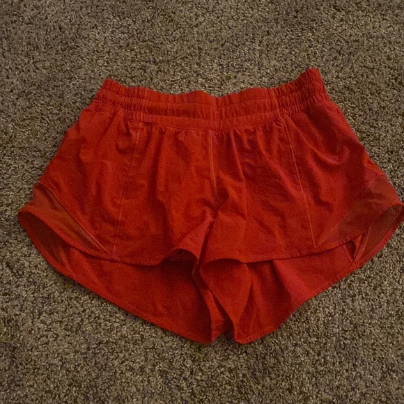 lululemon athletica Pants - Bright red lulu shorts 2.5 hotty hot